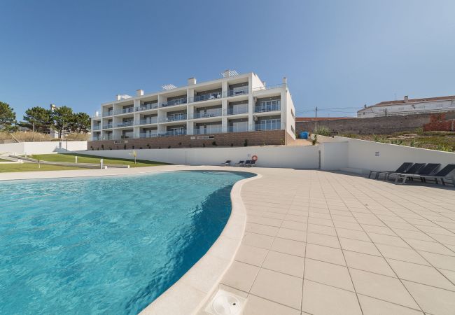 Apartamento, férias, Nazaré, praia, piscina, ondas, Portugal, SCH