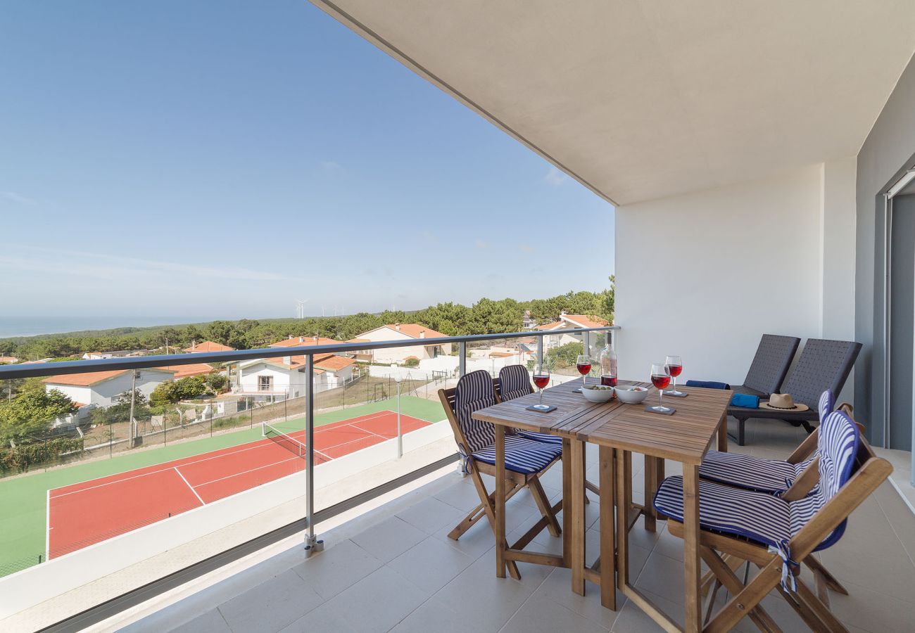Apartamento, férias, Nazaré, praia, piscina, ondas, Portugal, SCH