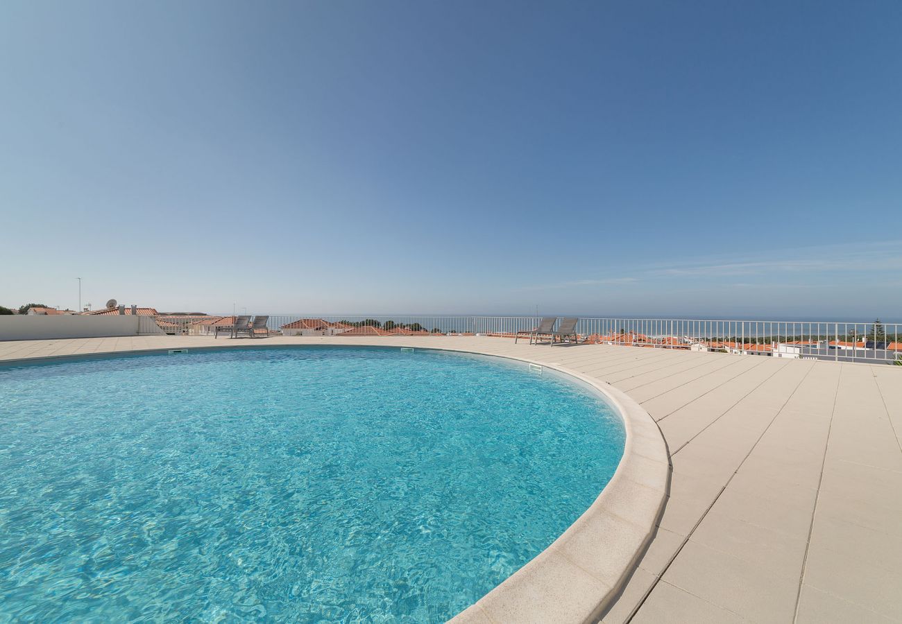 Apartamento, férias, Nazaré, praia, piscina, ondas, Portugal, SCH