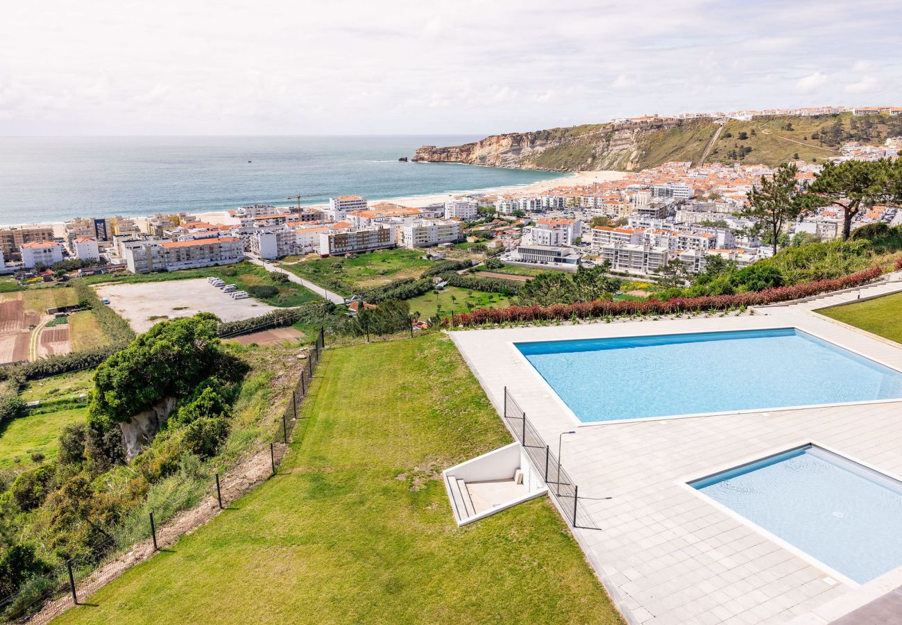 Apartamento Nazaré, vista mar, piscina, Pederneira, alojamento T2