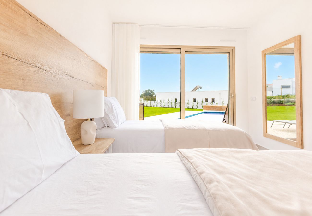Villa Flamingo, Nadadouro, privater Pool, Garten, Silberküste, Foz do Arelho, Caldas da Rainha